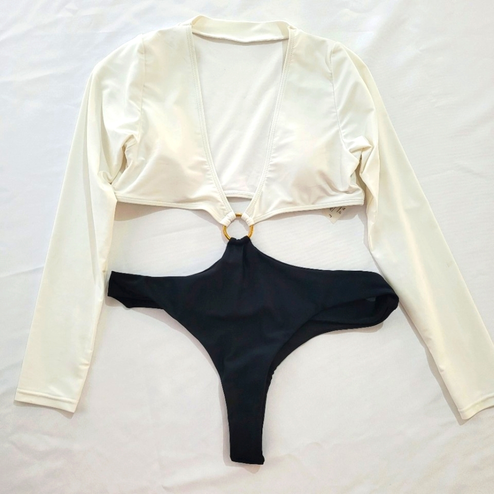Matte Collection black and white swimsuit